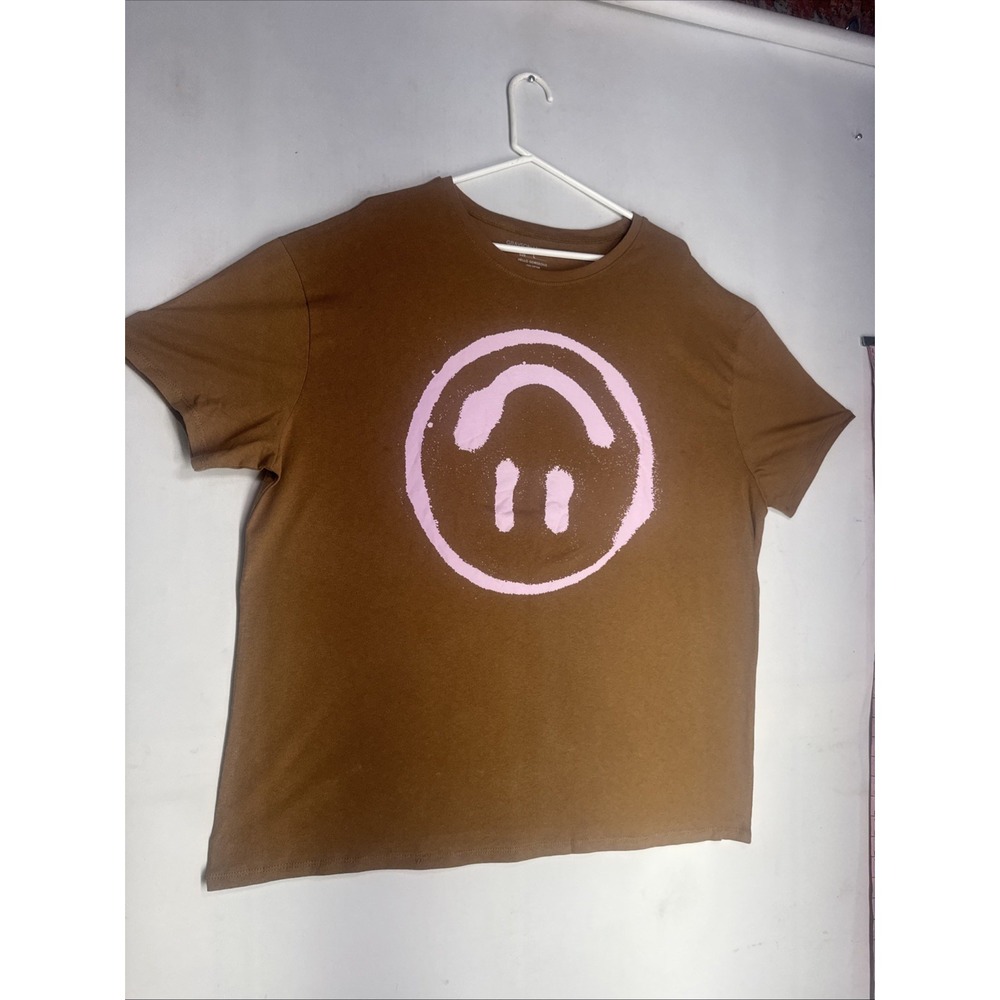 Grayson Threads Smiley Shirt Brown Pink Size‎ L
